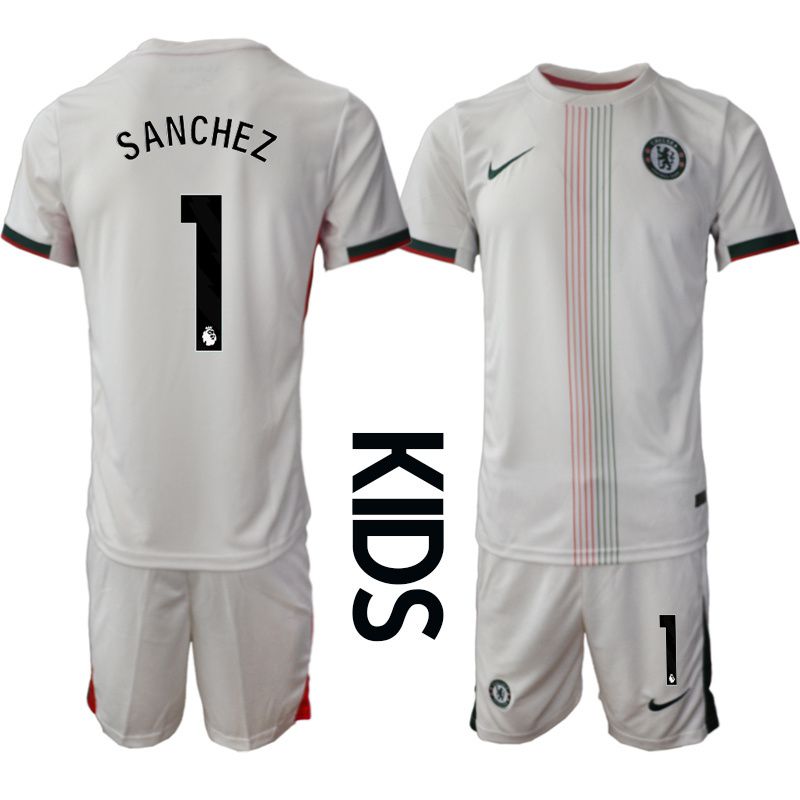 Youth 2025-2026 Club Chelsea away white #1 Soccer Jersey->customized soccer jersey->Custom Jersey
